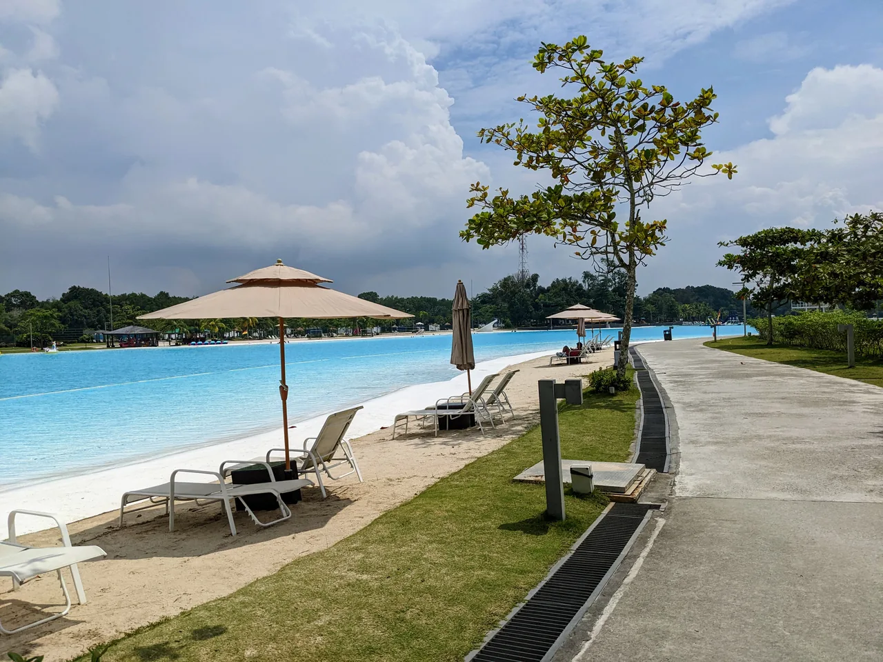 The turquoise Crystal Lagoon at Treasure Bay in Lagoi, Bintan, Indonesia